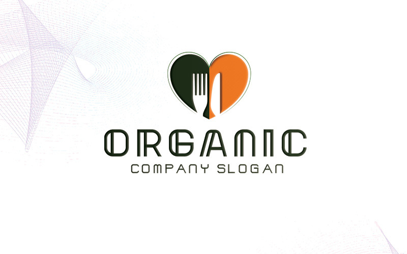 Download Шаблон логотипа "Organic Food Logo Template" / Organic Food Logo Template - Шаблон логотипа на тему графика bistro cafe chef cook cooking cusine delivery diet dinner eat eco fast food fork gourmet green healthy kitchen knife leaf