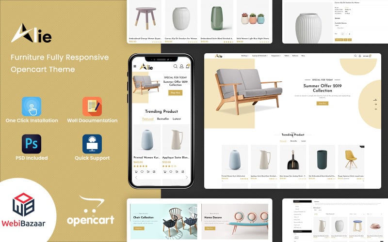 Шаблон OpenCart для Alie Best Furniture