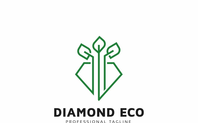 Šablona loga Diamond Eco