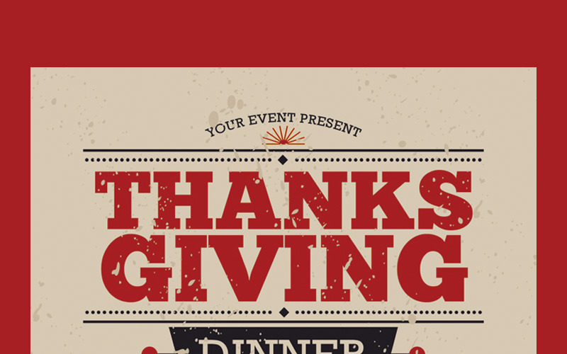 Thanksgiving Dinner Flyer - Vorlage für Corporate Identity
