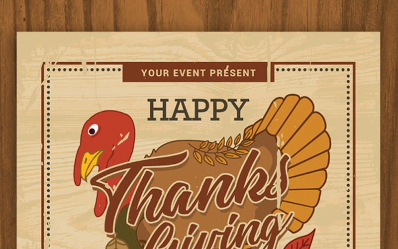 Download Фирменный стиль "Thanksgiving Flyer - Corporate Identity Template" / Thanksgiving Flyer - Corporate Identity Template - Фирменный стиль на тему графика autumn dinner fall friendsgiving invitation template invite octoberfest orange party flyer thanks giving thanksgiving day turkey