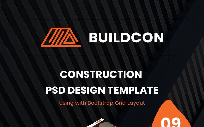 Download PSD шаблон "Buildcon - Construction PSD Template" / Buildcon - Construction PSD Template - PSD шаблон на тему недвижимость 
