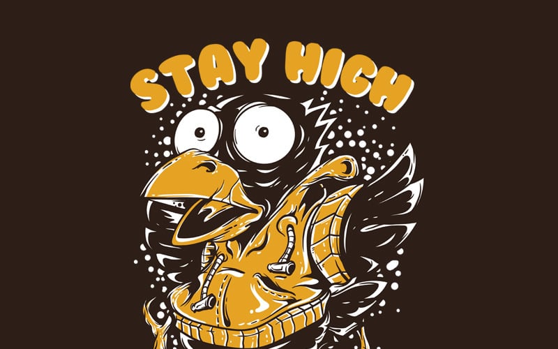Stay High - Diseño de camiseta