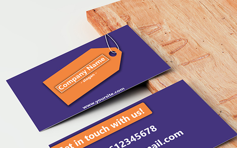 Download Фирменный стиль "Tag Businesscard - Corporate Identity Template" / Tag Businesscard - Corporate Identity Template - Фирменный стиль на тему графика modern professional price tag purple orange easy edit