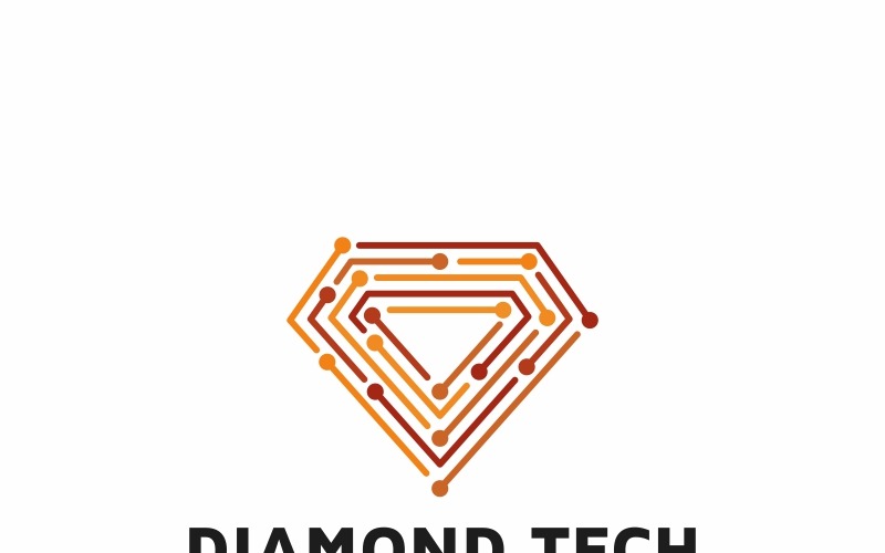 Download Шаблон логотипа "Diamond Tech Logo Template" / Diamond Tech Logo Template - Шаблон логотипа на тему графика bank branding brands building business city company diamond gold home jewel logo love luxury marketing modern objects palace popular professional