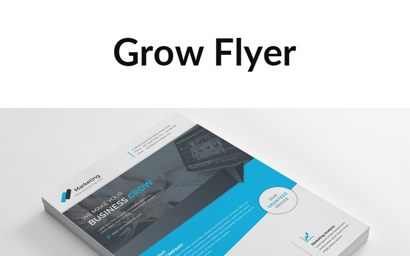 Grow Flyer - Vállalati-azonosság sablon