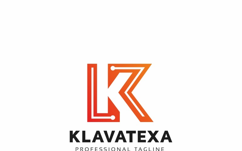 K Technology Letter Logo Template