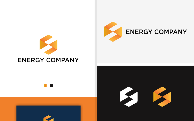 Modelo de logotipo da empresa de energia