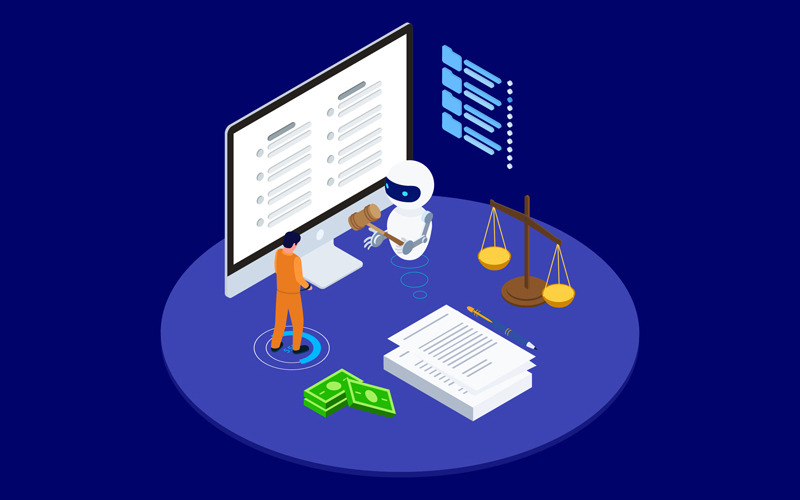 Download Иллюстрация "Predictions Litigation Results with AI Isometric 2 - T2 - Illustration" / Predictions Litigation Results with AI Isometric 2 - T2 - Illustration - Иллюстрация на тему графика isometric illustration blockchain platform finance report chart analysis growth device laptop bussiness strategy people design.