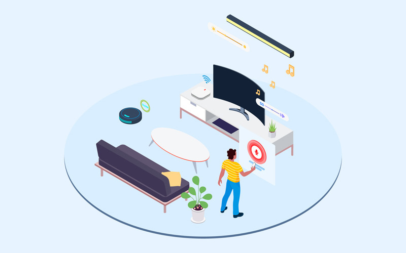 Download Иллюстрация "Smart Echo Isometric 1 - T2 - Illustration" / Smart Echo Isometric 1 - T2 - Illustration - Иллюстрация на тему графика isometric illustration blockchain platform finance report chart analysis growth device laptop bussiness strategy people design.
