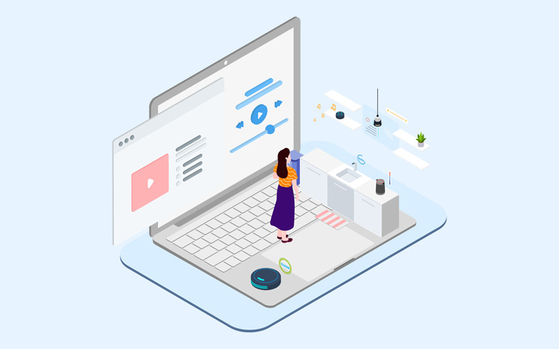 Download Иллюстрация "Smart Echo Isometric 3 - T2 - Illustration" / Smart Echo Isometric 3 - T2 - Illustration - Иллюстрация на тему графика isometric illustration blockchain platform finance report chart analysis growth device laptop bussiness strategy people design.