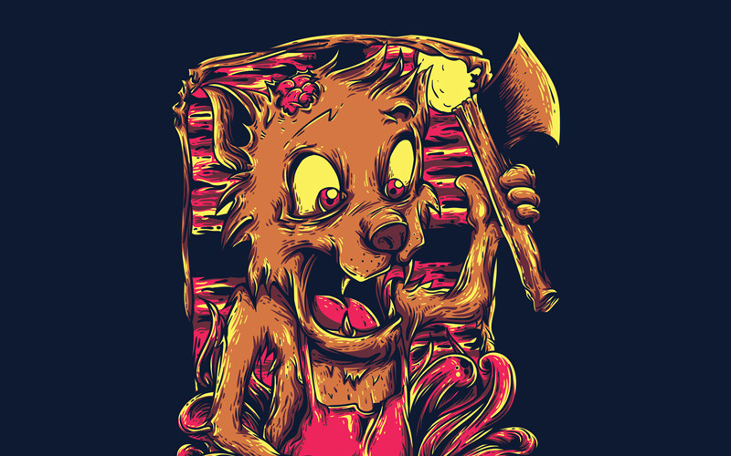 Download T-shirt Design "Cooking Time - T-shirt Design" / Cooking Time - T-shirt Design - T-shirt Design на тему графика illustration t-shirt design artwork apparel merch cartoon events fashion mascot animal cat dark fish cooking store food cafe seafood