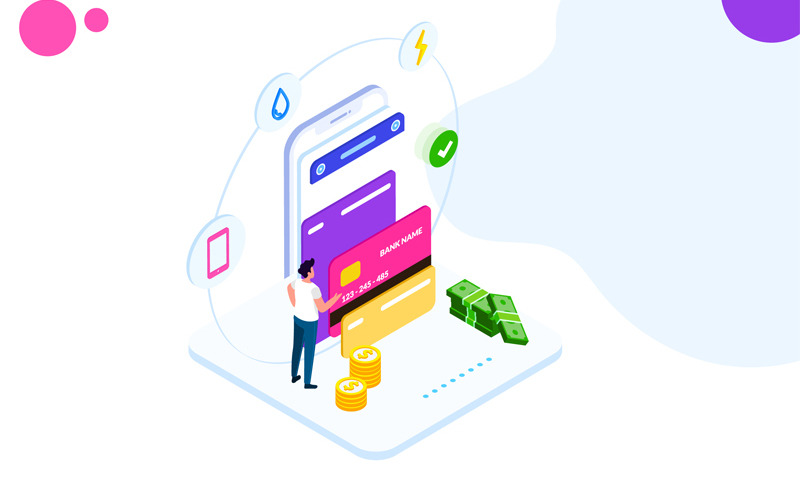 Download Иллюстрация "Pay money 5 - Illustration" / Pay money 5 - Illustration - Иллюстрация на тему графика isometric illustration blockchain platform finance report chart analysis growth device laptop bussiness strategy people design.
