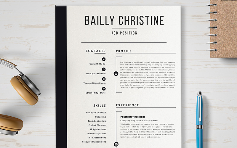 Download Резюме "Bally Resume Template" / Bally Resume Template - Резюме на тему графика layout,a4,resume,clean,cv,cover,creative,curriculum,vitae,design,template,job,modern,professional,simple,student,portfolio,career,templates,reference
