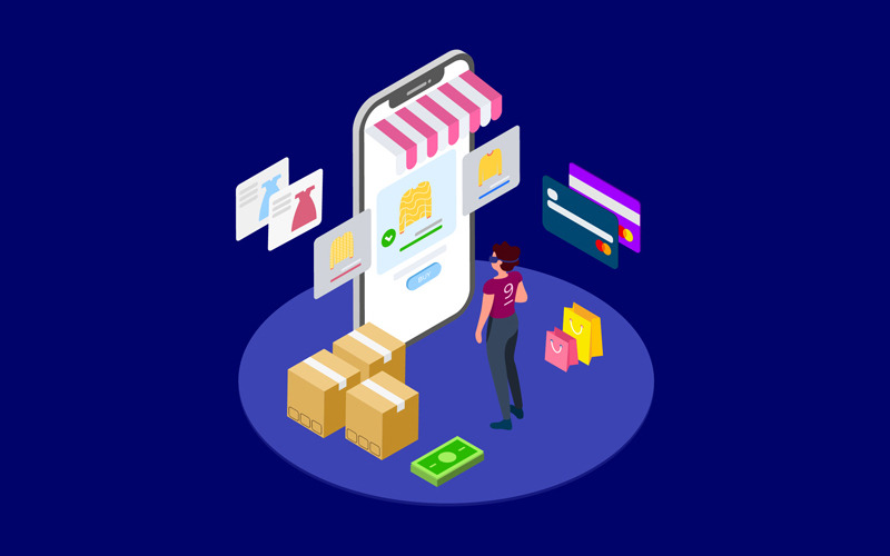 Download Иллюстрация "Find Information of Products with VR Isometric 1 - T2 - Illustration" / Find Information of Products with VR Isometric 1 - T2 - Illustration - Иллюстрация на тему графика isometric illustration blockchain platform finance report chart analysis growth device laptop bussiness strategy people design.