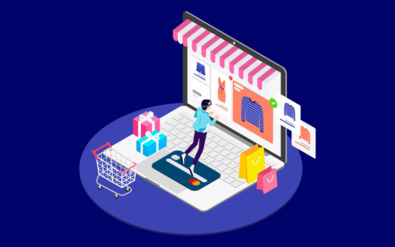 Download Иллюстрация "Find Information of Products with VR Isometric 2 - T2 - Illustration" / Find Information of Products with VR Isometric 2 - T2 - Illustration - Иллюстрация на тему графика isometric illustration blockchain platform finance report chart analysis growth device laptop bussiness strategy people design.