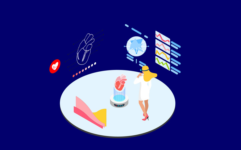 Download Иллюстрация "Human_s Body Simulation 3 - Illustration" / Human_s Body Simulation 3 - Illustration - Иллюстрация на тему графика isometric illustration blockchain platform finance report chart analysis growth device laptop bussiness strategy people design.