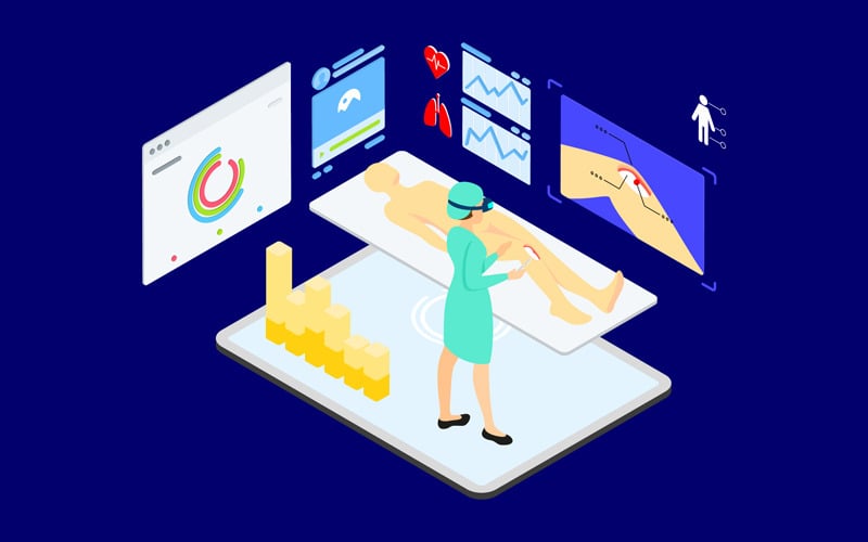 Download Иллюстрация "Human_s Body Surgery 1 10.40.59 AM - Illustration" / Human_s Body Surgery 1 10.40.59 AM - Illustration - Иллюстрация на тему графика isometric illustration blockchain platform finance report chart analysis growth device laptop bussiness strategy people design.