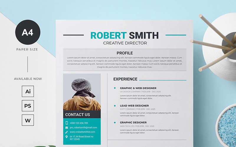 Download Резюме "Robert Smith CV Resume Template" / Robert Smith CV Resume Template - Резюме на тему графика a4 resume bebas clean cv cover letter creative curriculum vitae design template doc docx employment idml indd indesign job modern