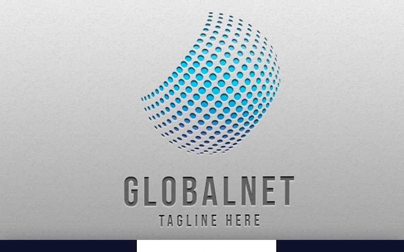 Globalnet - Modelo de Logotipo de Tecnologia Global Criativa
