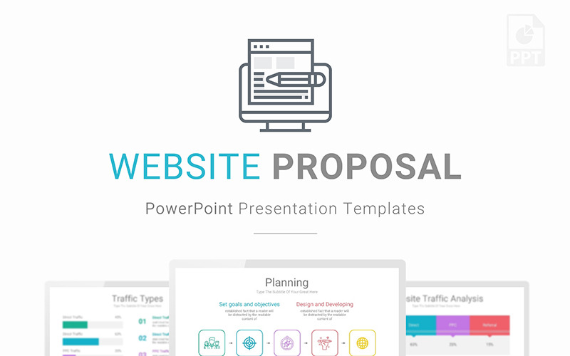 Modèle PowerPoint de présentation de proposition de site Web