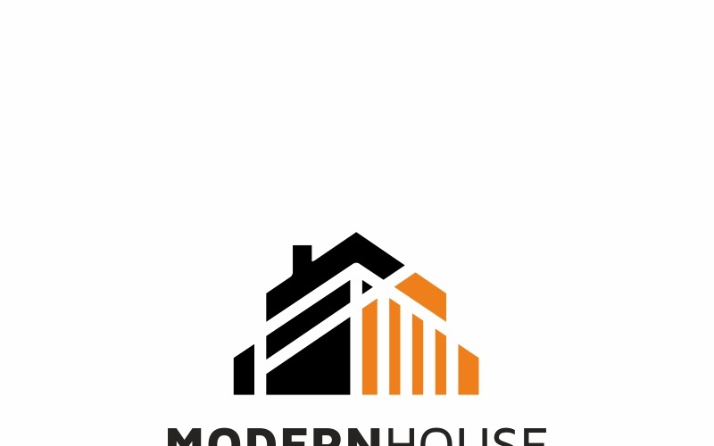 Download Шаблон логотипа "Modern House Logo Template" / Modern House Logo Template - Шаблон логотипа на тему графика agency brand branding builder building business contemporary contractor cozy eco estate firm group home house identity location luxurious luxury modern