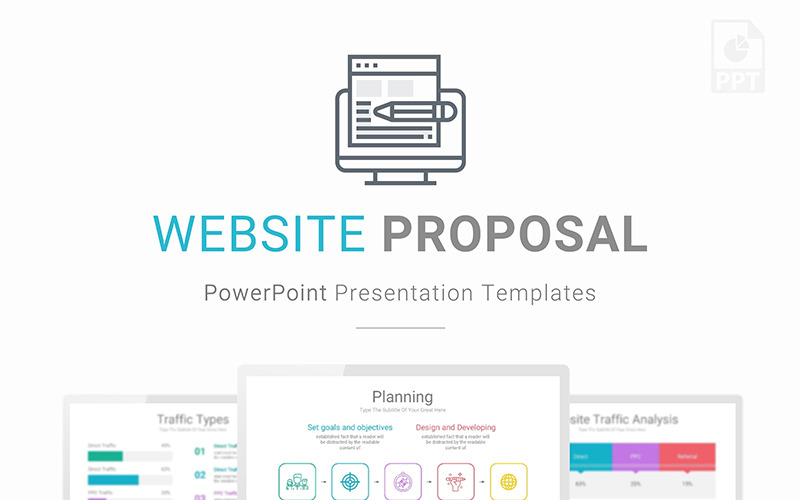 Шаблон презентации предложения веб-сайта PowerPoint