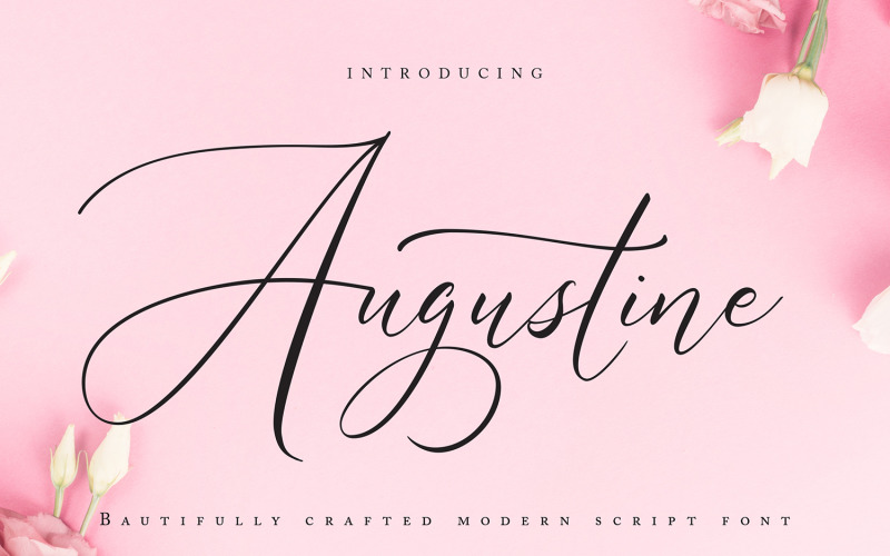 Augustine | Modern cursief lettertype