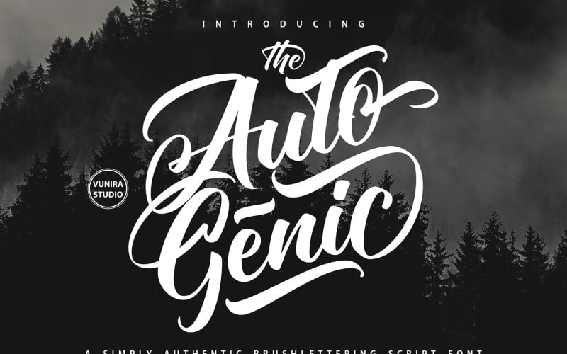 Autogenic |  Brush Lettring Font