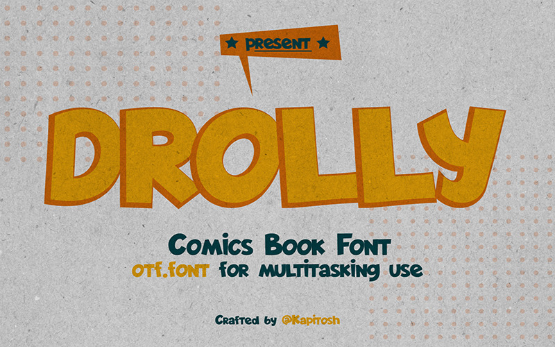 Download Шрифт "Drolly Comic Font" / Drolly Comic Font - Шрифт на тему графика comic,text,font,bold,funny,fun,script,book,latin,cyrillic,alphabet,type,cartoon,retro,vintage,decorative,pop,art,poster,numbers