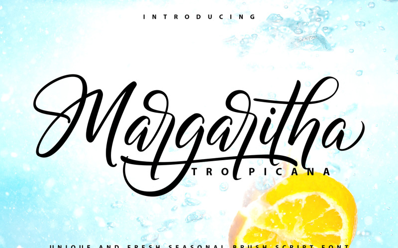 Margaritha-Tropicana | Uniek penseelcursief lettertype