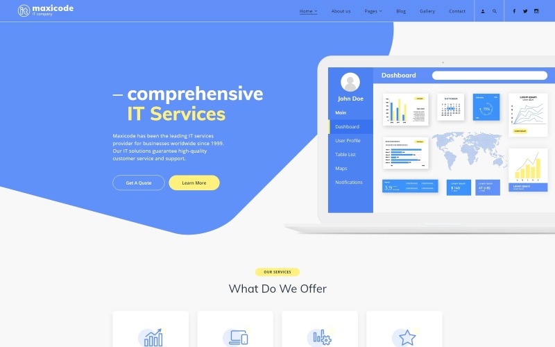 Maxicode-IT多页创意Joomla模板
