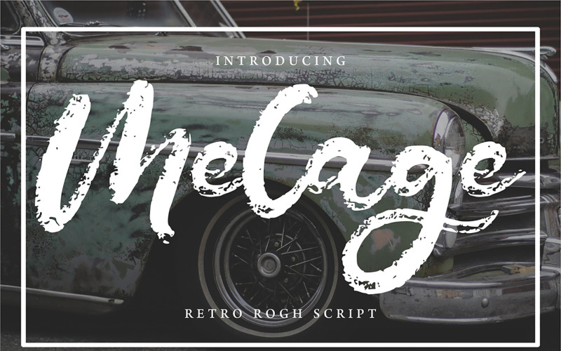 Melage | Fuente Cursiva Retro Rogh