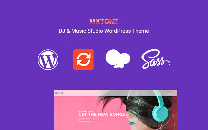 MxTonz - тема WordPress для диджеев и музыкальной студии