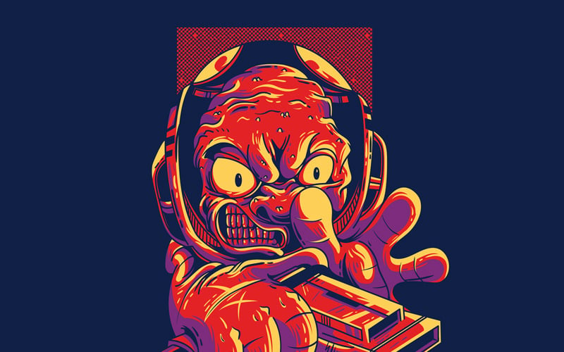 Space Alien - Дизайн футболки