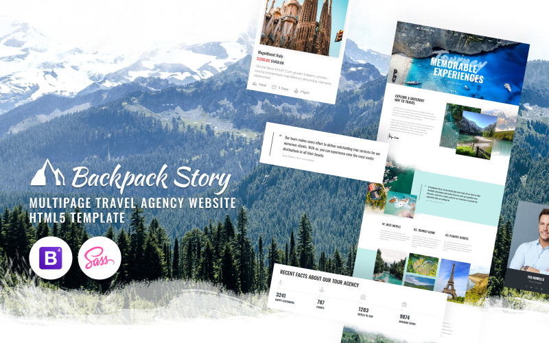 Backpack Story - Modèle de site Web d'agence de voyage en ligne