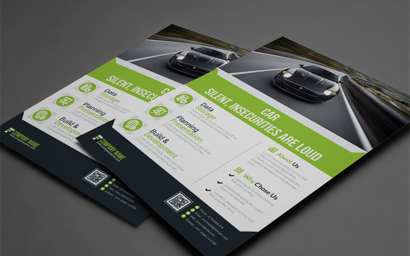 Green Color Creativity Branding Flyer - Vorlage für Unternehmensidentität