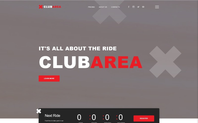 Клубная зона - Творческий шаблон Cycling Club Joomla