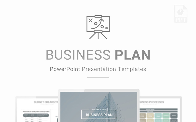 Modelo de apresentação do plano de negócios em PowerPoint