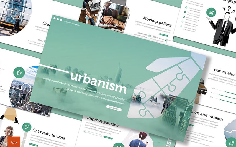 Urbanism PowerPoint Template #89265 - TemplateMonster