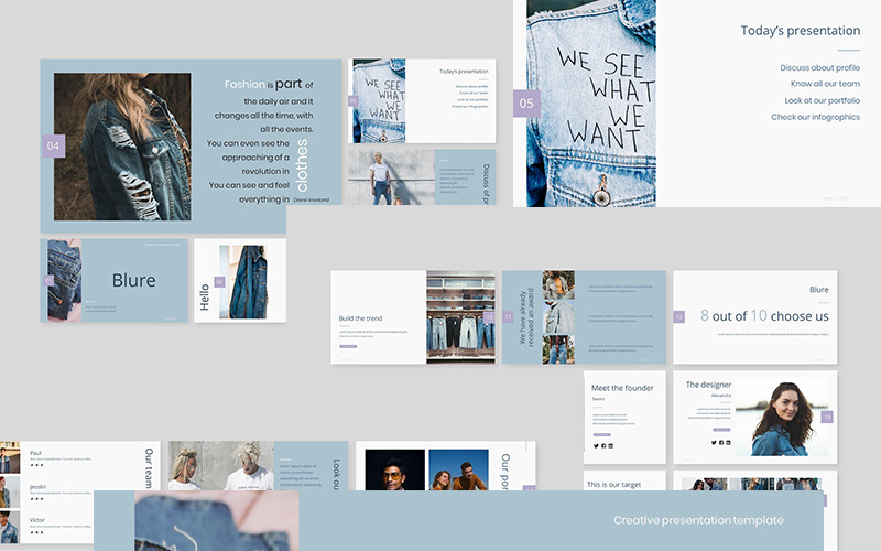 Blure PowerPoint template