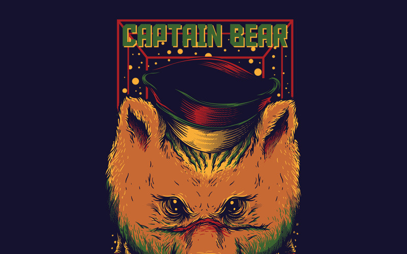 Captain Bear - Conception de T-shirt