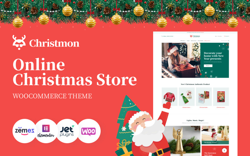 Christmon - Christmas Handicraft eCommerce Web Sitesi WooCommerce Teması