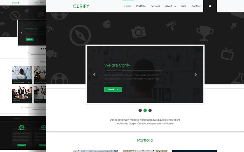 Corify - Çok Amaçlı Modern Önyükleme Açılış Sayfası Şablonu