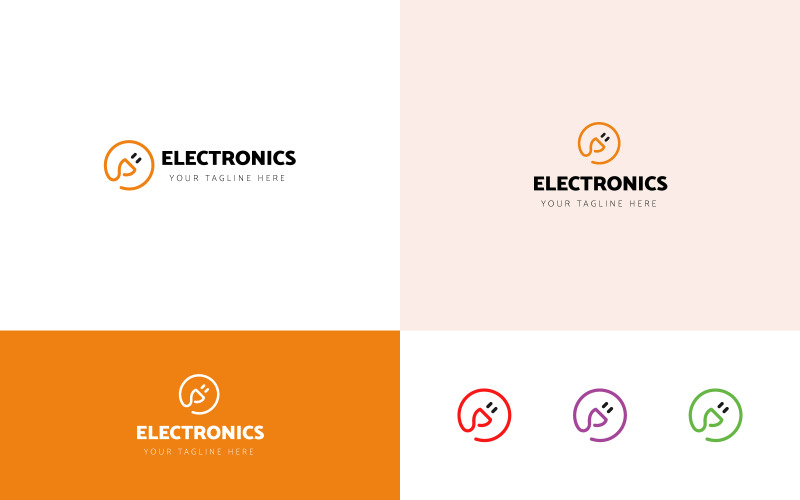 Download Шаблон логотипа "Electronics Logo Template" / Electronics Logo Template - Шаблон логотипа на тему графика electronics,lighting,switch,electrical,logo,website