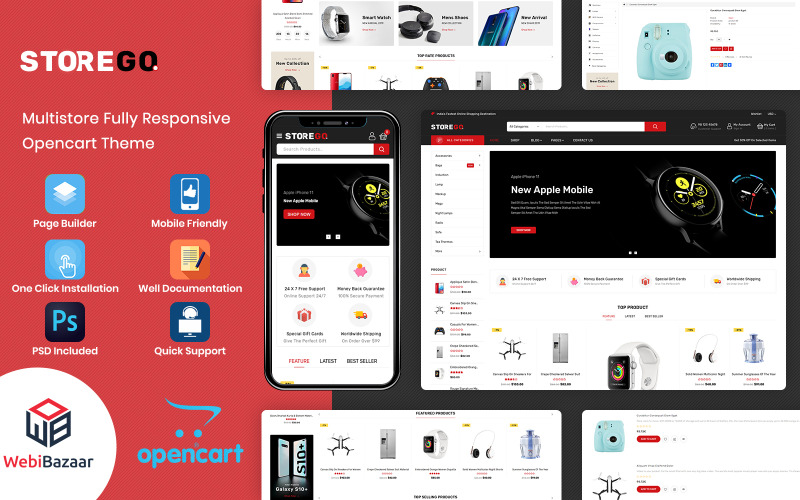 универсальный электронный магазин шаблон opencart