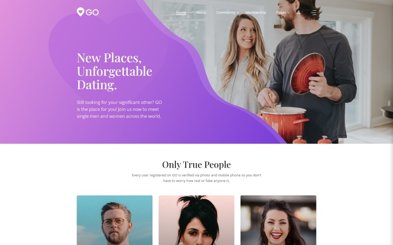 GO - Dating mehrseitige elegante Joomla Vorlage