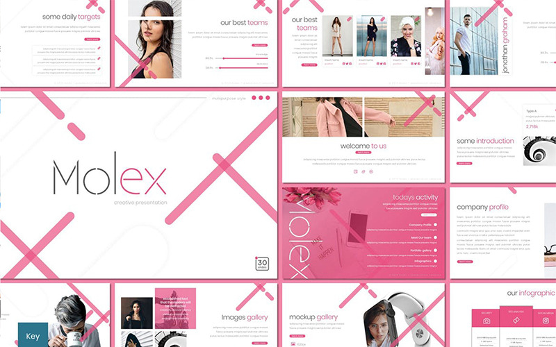 Molex roze - Keynote-sjabloon