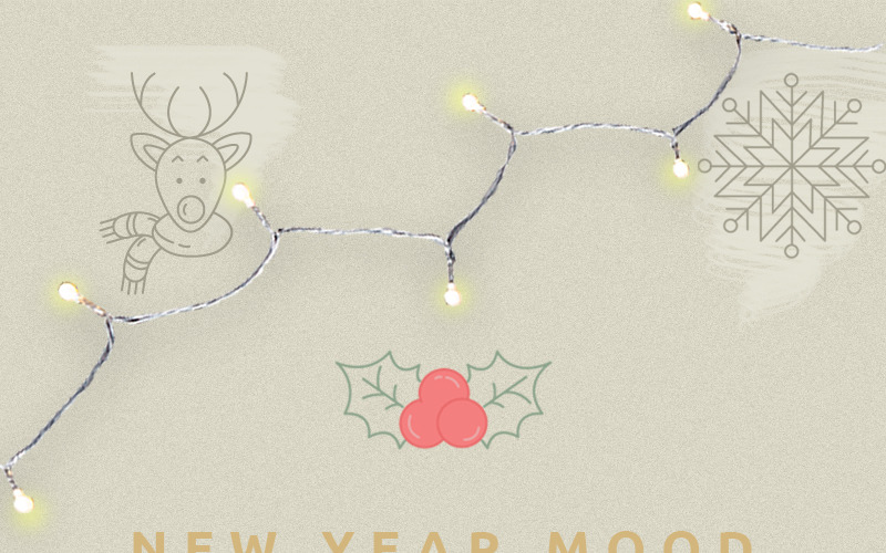 Download Набор иконок "New Year mood Icon Set" / New Year mood Icon Set - Набор иконок на тему графика christmas balls snowflake deer mittens lollipops night garland trees snowfall snowman tree sprig hat gift candles candle bells santa