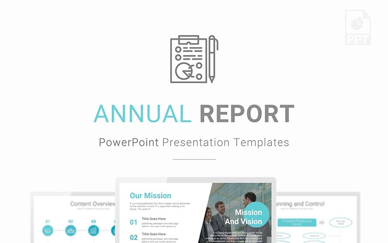 Презентація річного звіту PowerPoint шаблон